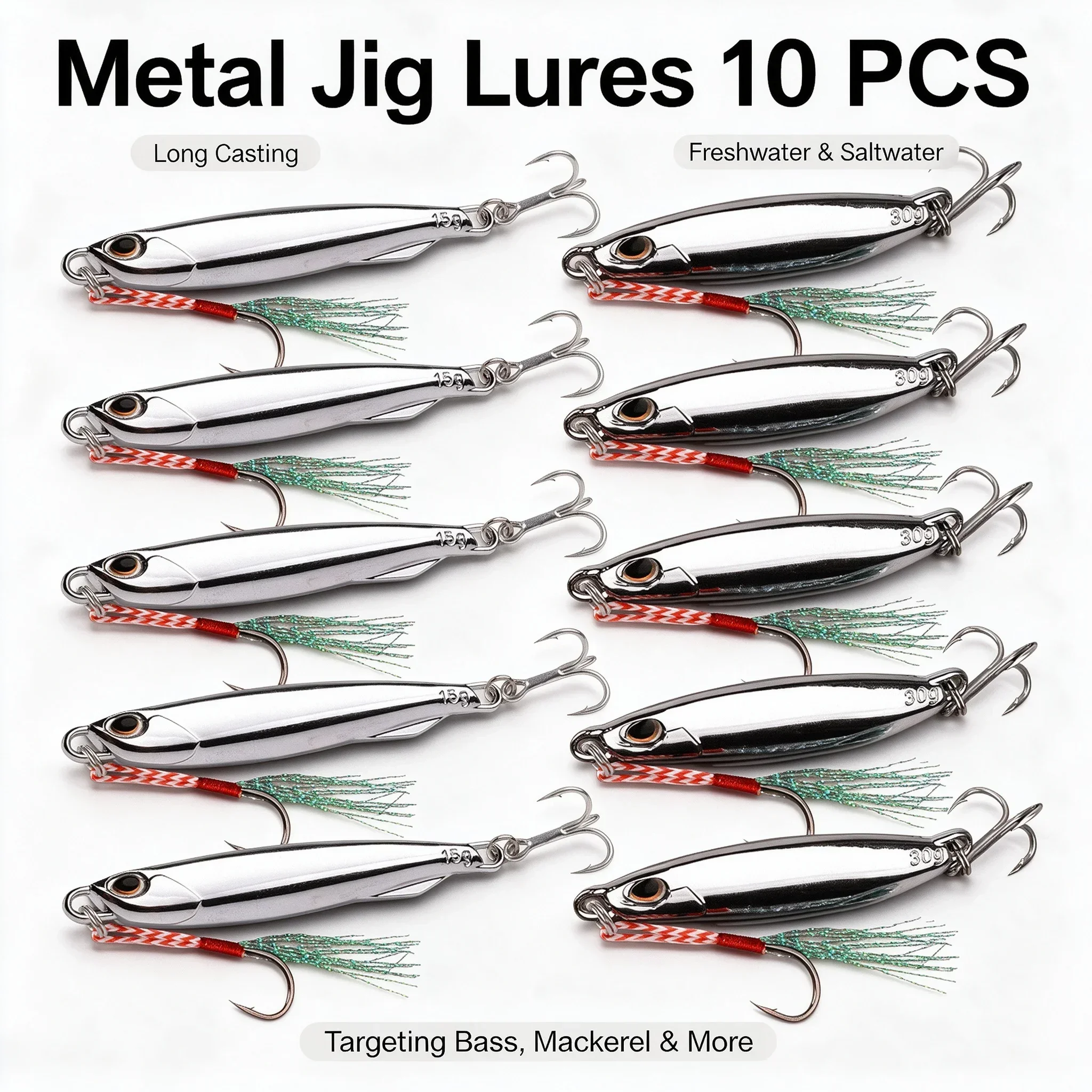 Set da 10 esche artificiali in - Fishing Lure Spoon recensione e prezzo