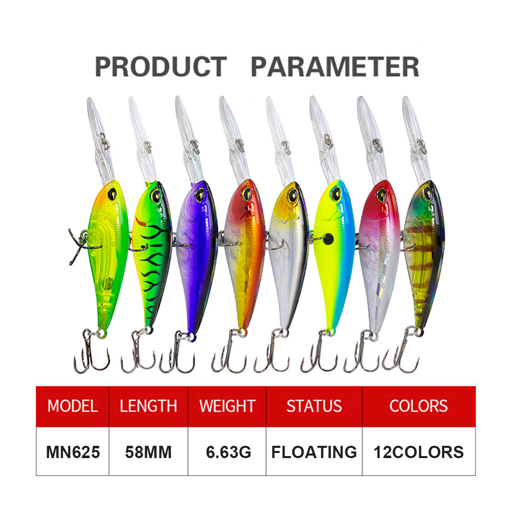 5.8cm 6.63g esche da pesca Flo - Fishing Lure Jerkbait recensione e prezzo
