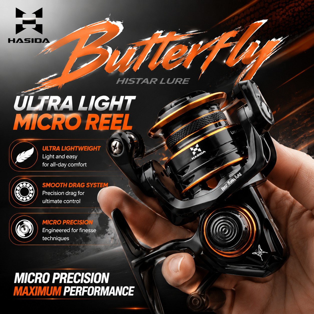 HASIDA Butterfly 800 Mulinello - Kastking Reel Zephyr recensione e prezzo