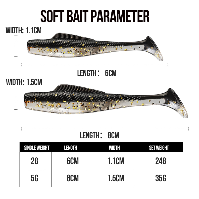 Set di Esche Galleggianti TAIY - Fishing Lure Soft Plastic recensione e prezzo